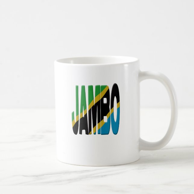 Taza De Café Jambo Swahili - Tanzania flag (Derecha)