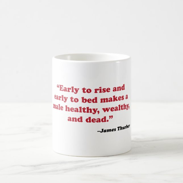 Taza De Café James Thurber - temprano subir (Centro)