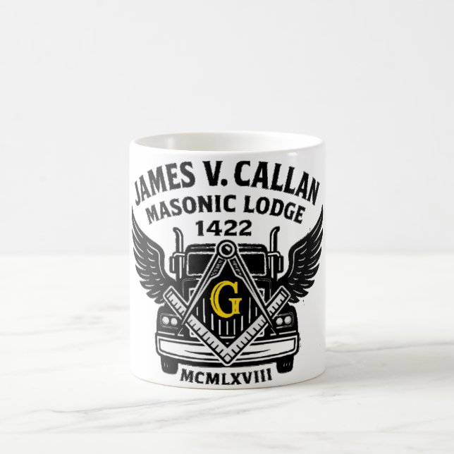 Taza De Café James V. Callan Lodge #1422 Café Mug (Centro)