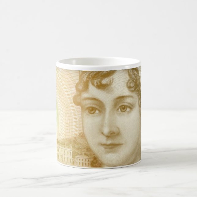 Taza De Café Jane Austen, usuaria de billetes, amante de los li (Centro)