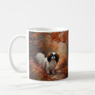 Taza De Café Japanese Chin en hojas de otoño inspira caída