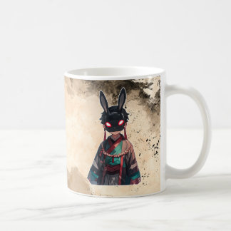 Taza De Café Japanese Rabbit Mask Kimono Mug