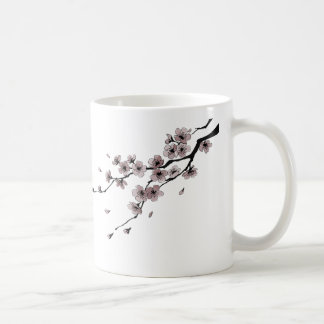 Taza De Café Japanese Samurai × Sakura Ink Art