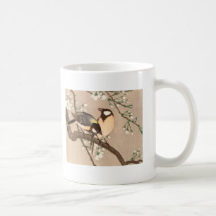 Taza De Café Japonés asiático Ohara Koson pájaro carbonero pája