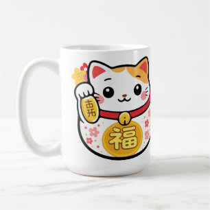 Taza De Café Japonés Kawaii daruma tanuki maneki