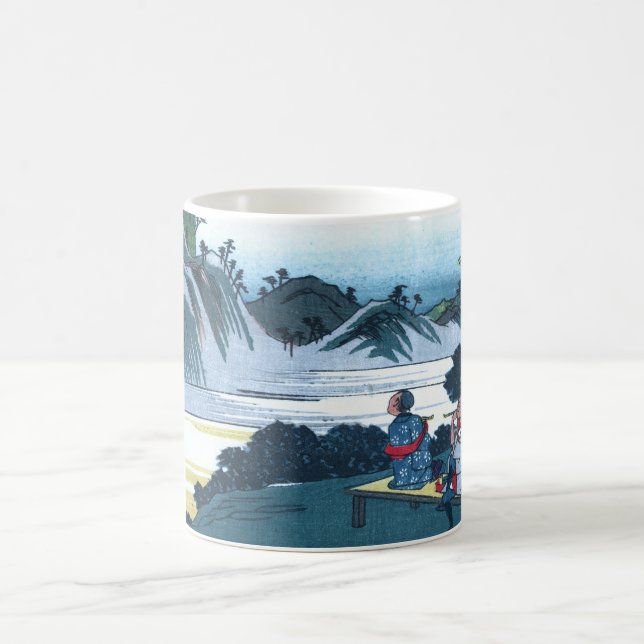 Taza De Café Japonés Ukiyo-e de la montaña de Fudesute (Centro)