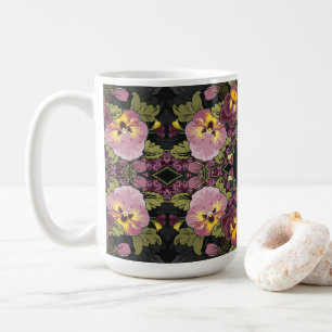 Taza De Café Jardín Art Nouveau de Pansies