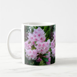 Taza De Café Jardín botánico de flores rosadas de bonito