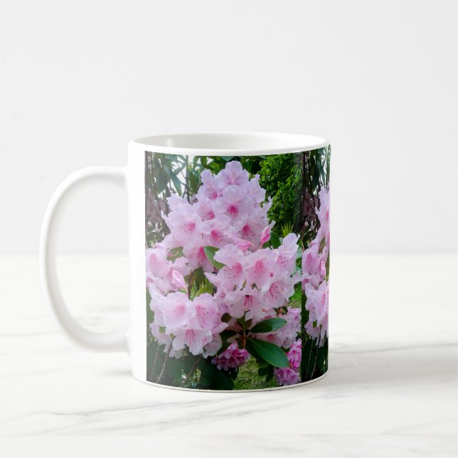 Taza De Café Jardín botánico de flores rosadas de bonito (Izquierda)