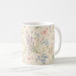 Taza De Café Jardín de Cottagecore floral botánico vintage