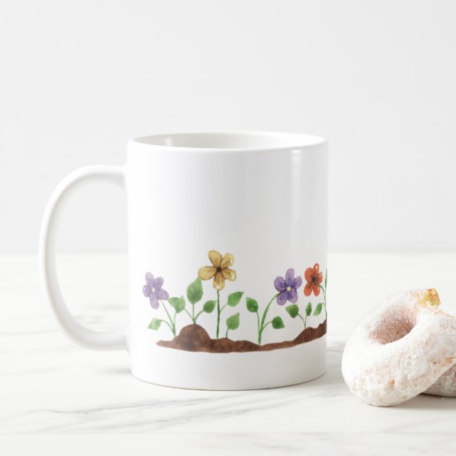 Taza De Café Jardín de flores (Con donut)