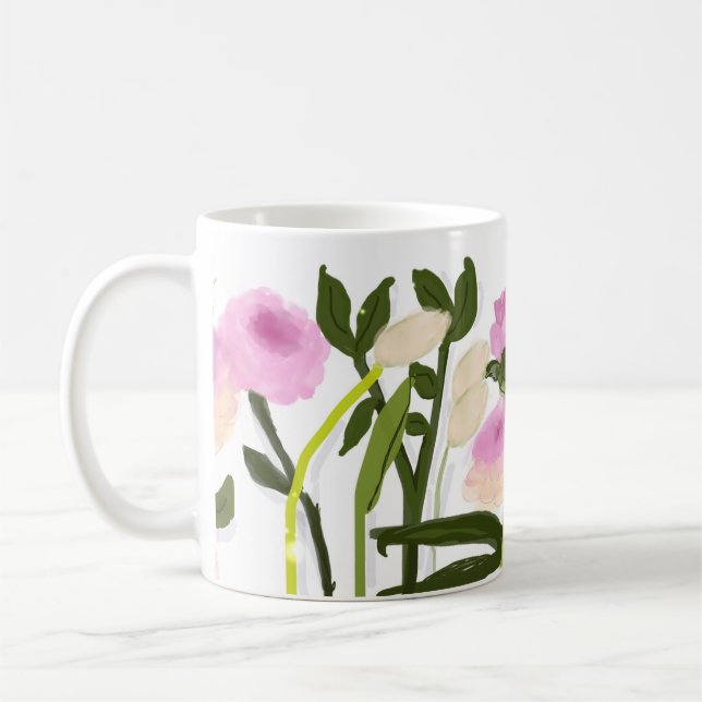 Taza De Café Jardín de flores (Izquierda)