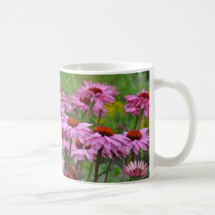 Taza De Café Jardín de flores de echinacea rosa