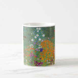 Taza De Café Jardín de flores (por Gustav Klimt)