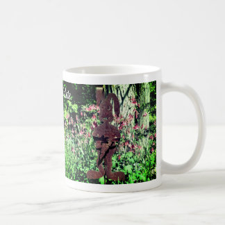 Taza De Café Jardín de flores Rusty Rabbit Personalizado