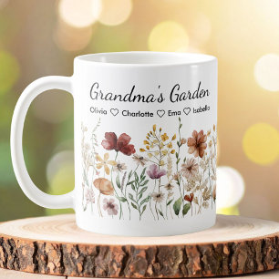Taza De Café Jardín de Flores Silvestres Personalizado de la Ab