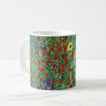 Taza De Café Jardín De Granjas Gustav Klimt Con Pintado De Sunf<br><div class="desc">Jardín De Granjas Gustav Klimt Con Sunflowers Vintage Art Nouveau</div>