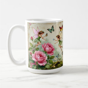 Taza De Café Jardín de Hadas Florales Encantadas