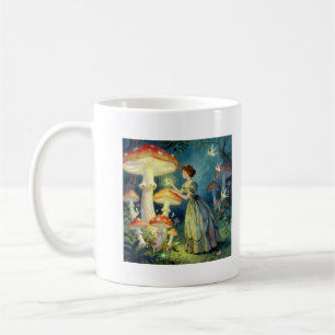 Taza De Café Jardín de hongos gigantes luminosos
