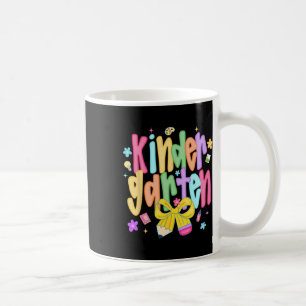 Taza De Café Jardín de Infancia Lazo Lápiz Flores Divertido De