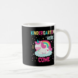 Taza De Café Jardín de infantes de unicornios aquí vengo escuel