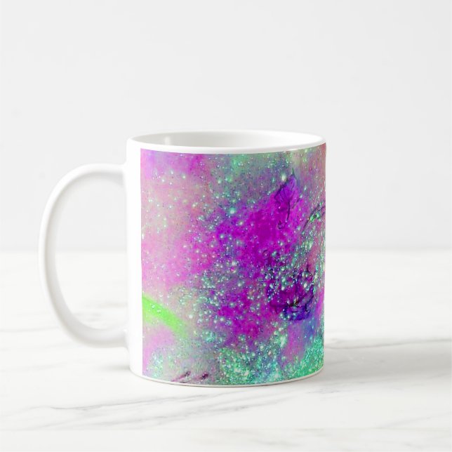 Taza De Café JARDÍN DE LAS SOMBRAS PERDIDAS - violeta rosa púrp (Izquierda)