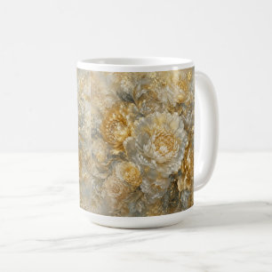 Taza De Café Jardín de Marfil Dorado