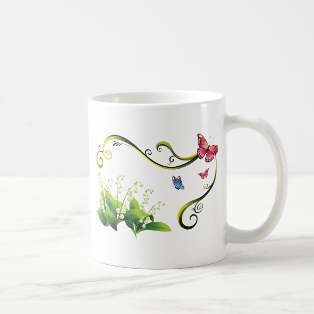 Taza De Café Jardín de mariposas (Derecha)