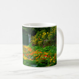 Taza De Café Jardín de Monet, Giverny, Francia en otoño