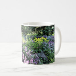 Taza De Café Jardín de piedras de la primavera de la cabaña de