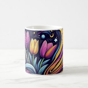 Taza De Café Jardín de polvo de estrellas