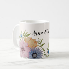 Taza De Café Jardín de primavera acuarela beige neutro