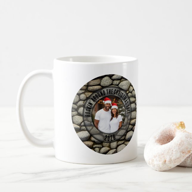 Taza De Café Jardín de rock "Rocking Around the Christmas Tree" (Con donut)