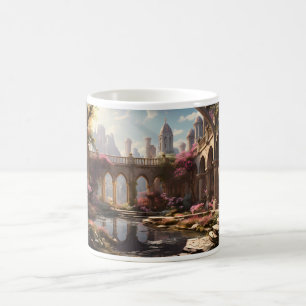 Taza De Café Jardín De Sueños Y Flores