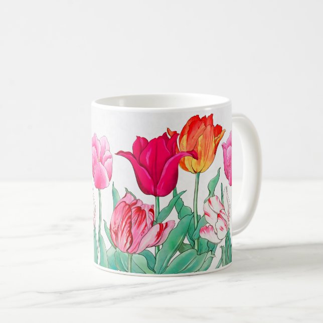 Taza De Café Jardín de Tulips (Anverso derecho)
