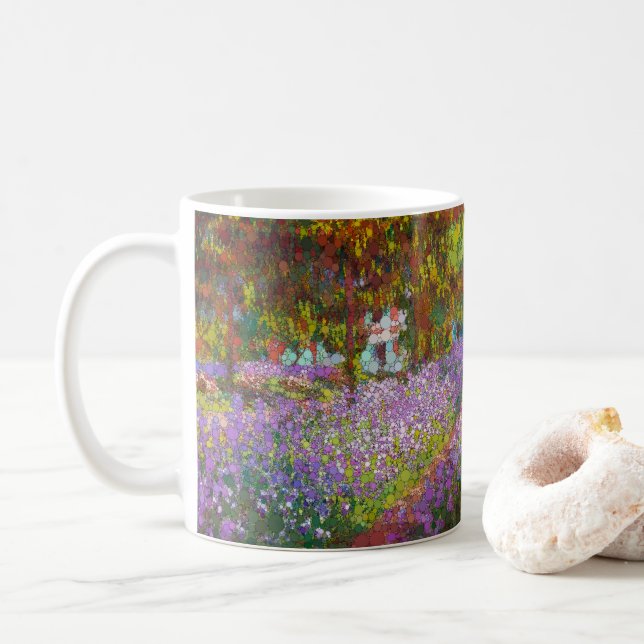 Taza De Café Jardín del artista en Giverny después de Claude Mo (Con donut)