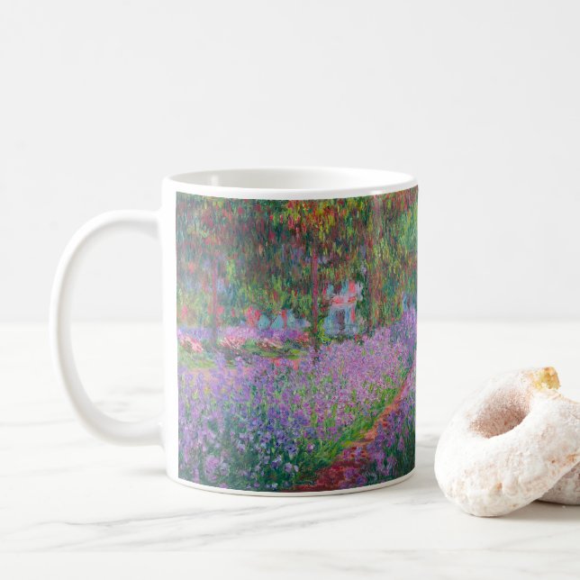 Taza De Café Jardín del artista en Giverny por Claude Monet (Con donut)
