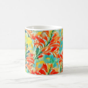 Taza De Café Jardín floral exótico Bloom Rubor Art