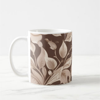 Taza De Café Jardín Floral Mocha