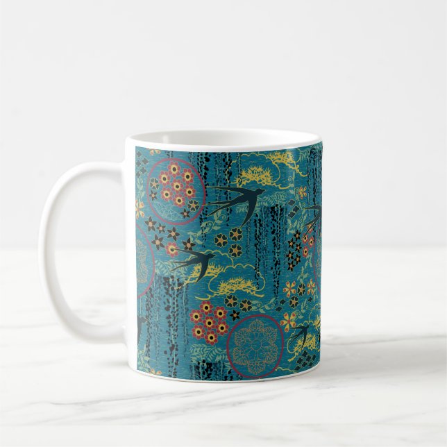 Taza De Café Jardín japonés con golondrinas (Izquierda)