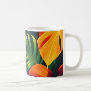 TAZA DE CAFÉ JARDÍN NATURAL DE HOJAS VERDES