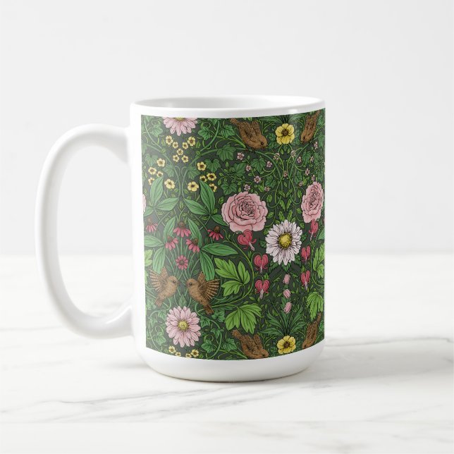 Taza De Café Jardín salvaje en verde (Izquierda)