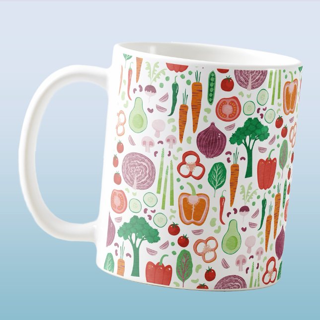 Taza De Café Jardín vegetal (Fun vegetable pattern coffee mug)