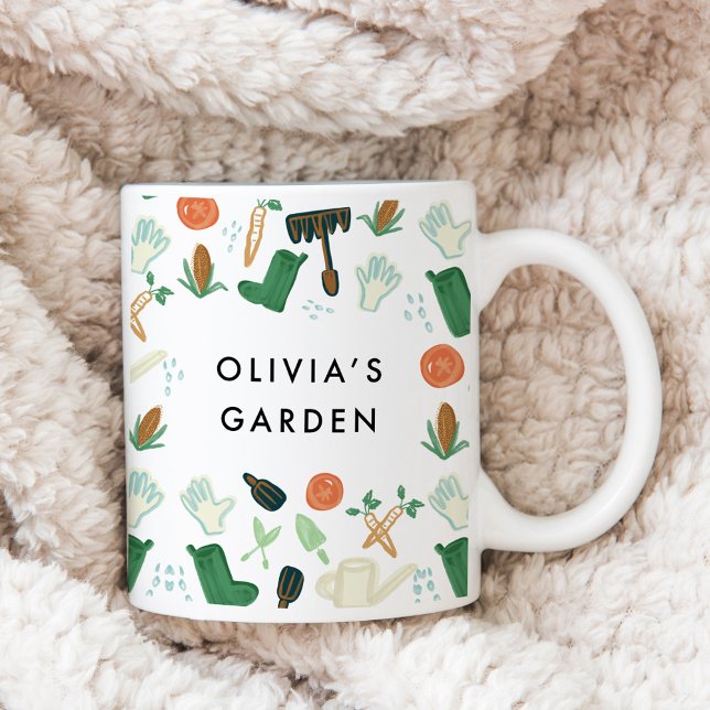 Taza De Café Jardinería acuarela (Subido por el creador)