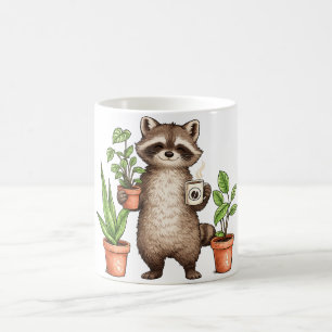 Taza De Café Jardinería de Mapache - Impulsado por Plantas y Ca