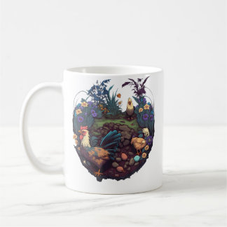 Taza De Café Jardinería de plantas y gallinas