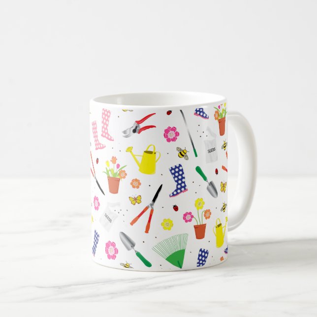 Taza De Café Jardinería divertida de tenedor de asignaciones (Anverso derecho)