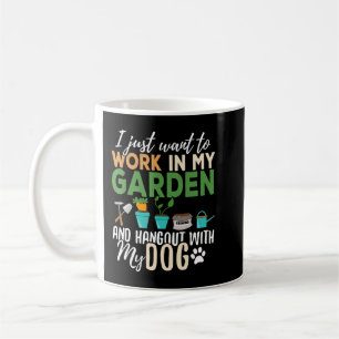 Taza De Café Jardinería Perro Lover Gardener Jardín Mascota Pla