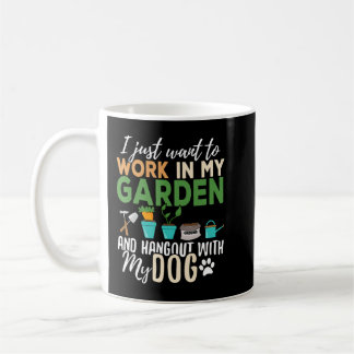 Taza De Café Jardinería Perro Lover Gardener Jardín Mascota Pla