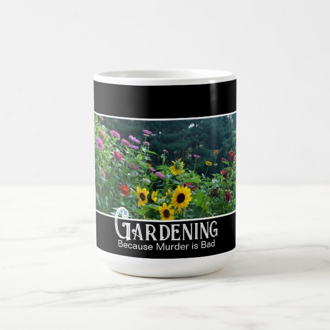 Taza De Café Jardinería - Porque el asesinato es malo y diverti (Centro)